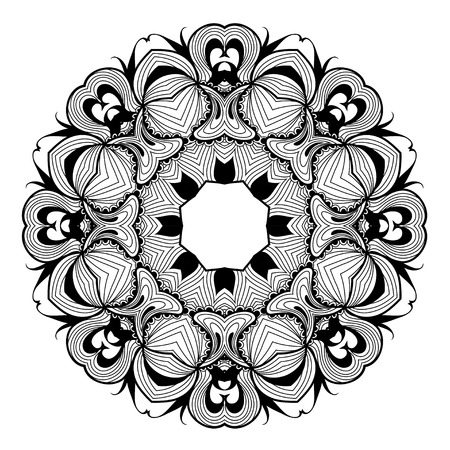 Lacy arabesque designs. Oriental ornament. You can use this pattern in the design of textile, carpet, shawl, cushion, greeting card.のイラスト素材