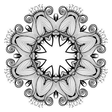 Lacy arabesque designs. Oriental ornament. You can use this pattern in the design of textile, carpet, shawl, cushion, greeting card.のイラスト素材