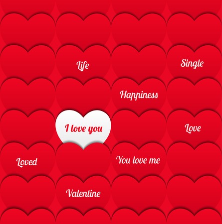 Vector illustration. Valentines day concept. You can use it as a congratulatory banner, postcard or patternのイラスト素材