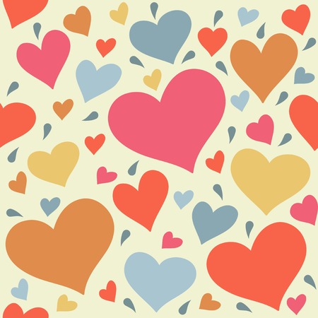 Seamless pattern with hearts. Holiday patternのイラスト素材