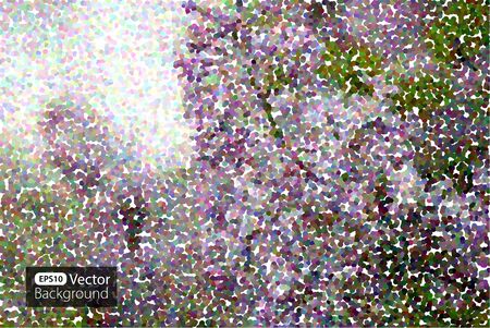 Natural flower background. Point mosaic. Pointillism styleのイラスト素材