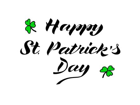 Vector illustration. Happy St. Patrick's day handdrown lettering.のイラスト素材
