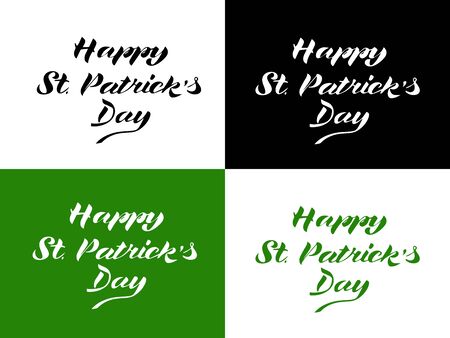 Vector illustration. Happy St. Patrick's day handdrown lettering.のイラスト素材
