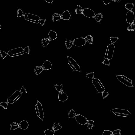 Candy doodle samless pattern. Vector illustration.のイラスト素材