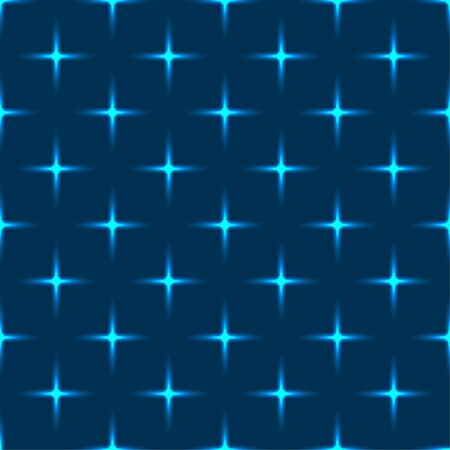 Vector illustration. Seamless pattern. Glowing stars on blue background.のイラスト素材