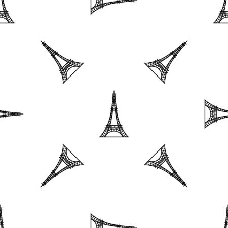 Vector illustration. Seamless Eiffel tower pattern.のイラスト素材