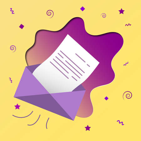 Letter message email sent to the addresseeの写真素材