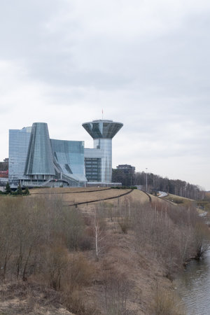 RUSSIA, MOSCOW - APRIL 12, 2019. House of the Government of the Moscow Regionのeditorial素材