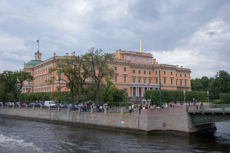 RUSSIA, SAINT PETERSBURG - AUGUST 15, 2021. Mikhailovsky or Engineering Castle - former imperial palaceのeditorial素材