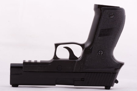 toy prototype Sig Sauer p226, black gun, game for boys