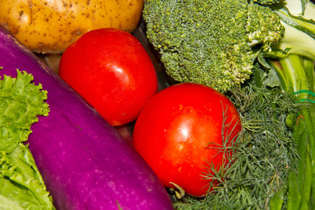 fresh vegetables multicolor for cooking in summer