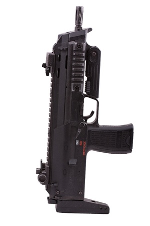 gun riffle MP7 isolated on whiteの写真素材