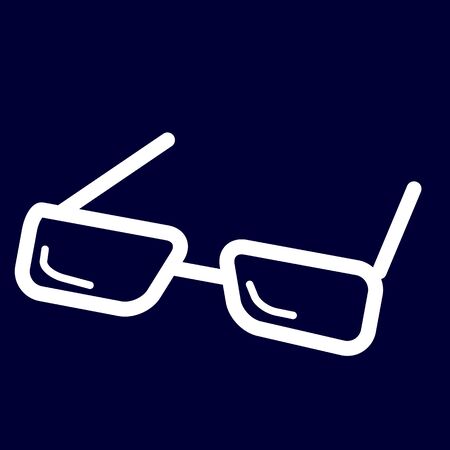 Glasses or view icon of set white outlines, vector of collection businessのイラスト素材