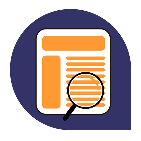 Searching page or browser icon of set tricolor, vector of collection businessのイラスト素材