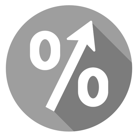percent, increase icon of set material design style, vector of collection businessのイラスト素材