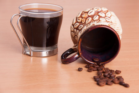 aroma coffee grains in the morning