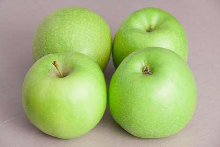 bright green appleの写真素材