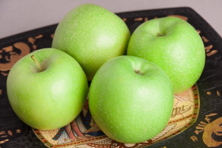 bright green appleの写真素材