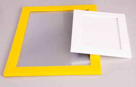 frame photo white and yellow