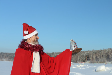 The man in Santa Clausの写真素材