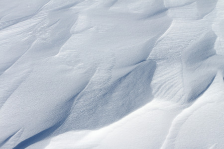 Natural snow background on a river surface in the winterの写真素材