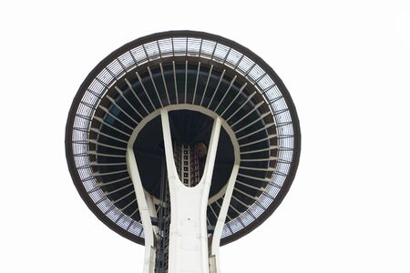 Seattle, USA - September, 15: View to Space Needle against the background of the sky. Taken on September, 15, 2019 in Seattle, USAのeditorial素材