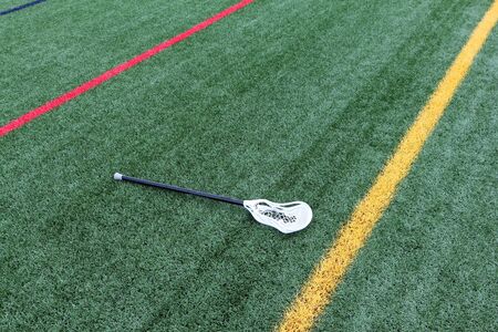 Stick for lacrosse on the sports fieldの写真素材