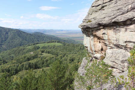 Ambarchiki Rocks in summer, Altai mountains, Belokurikha 2, Russiaの写真素材