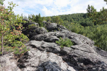 Ambarchiki Rocks in summer, Altai mountains, Belokurikha 2, Russiaの写真素材