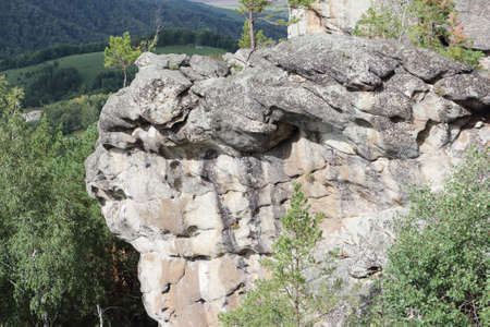 Ambarchiki Rocks in summer, Altai mountains, Belokurikha 2, Russiaの写真素材