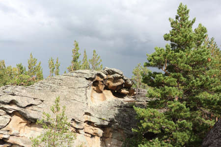 Ambarchiki Rocks in summer, Altai mountains, Belokurikha 2, Russiaの写真素材