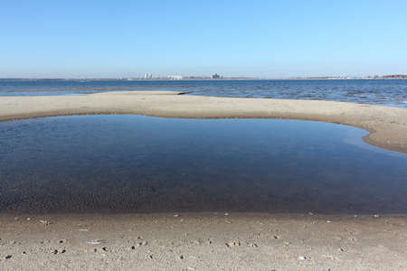 Ob reservoir, view from the island of Tan Van, Novosibirsk, Russiaの写真素材