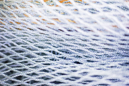 abstract gray blue knitted trendy background, horizontalの写真素材