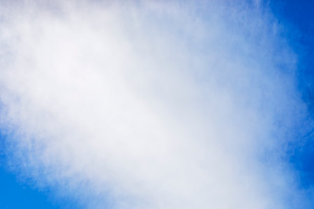 clear background of thunderclouds on the blue sky. horizontalの写真素材