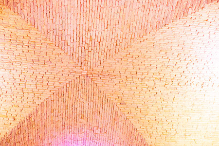 abstract natural textured brown brick ceiling background