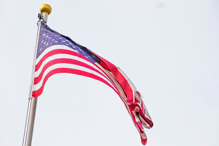 American flag Support for Ukraine and Israel. elections in Americaの写真素材
