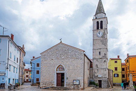 clock tower in a small town in Croatia. Euro tripの写真素材
