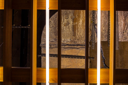 abstract modern surface of various matcryals on the wall
