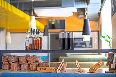 accessories in a modern restaurant interior