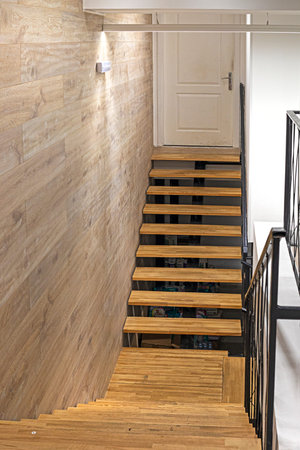 stylish interior with a staircase