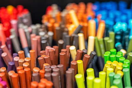 Multicolored pencils for drawing and sketching. Back to school.の写真素材