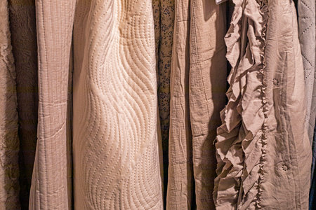 brown stylish natural fabrics for curtains