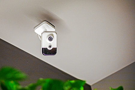 security camera in the interior of the office,