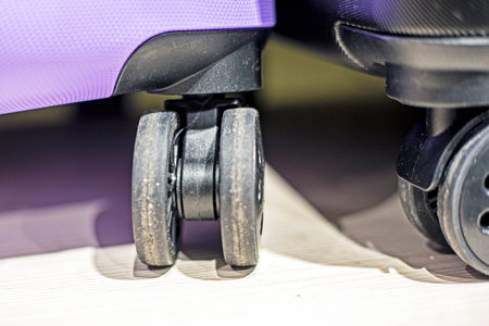 strong reliable wheels for suitcases for travel, leisure and businessの写真素材