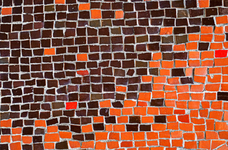 stylish glossy brown shades mosaic surface in the interior, color of the year