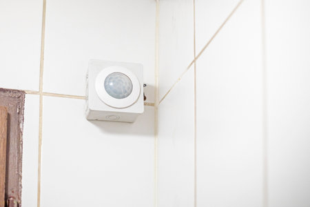 surveillance camera in a cafeの写真素材