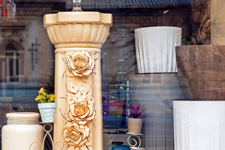 decorative vases and flower pots in the interior