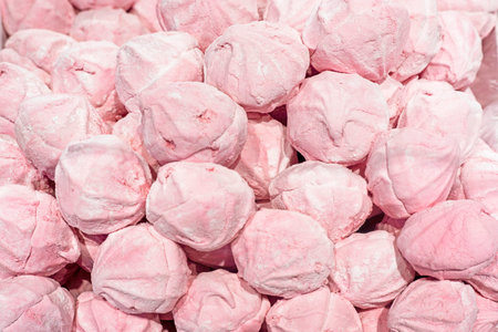pink natural fruit marshmallow prepared with pectin. healthy foodの写真素材
