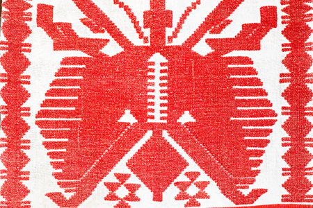 traditional geometric embroidered patterns of eastern Ukraine. Customs and traditions