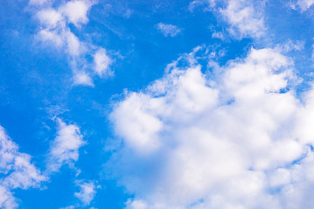 beautiful blue sky with thunderclouds.Before the rainの写真素材